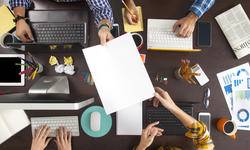 Business People Working on an Office Desk