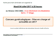 Seminaire cancers gyneco 4 juillet 2017